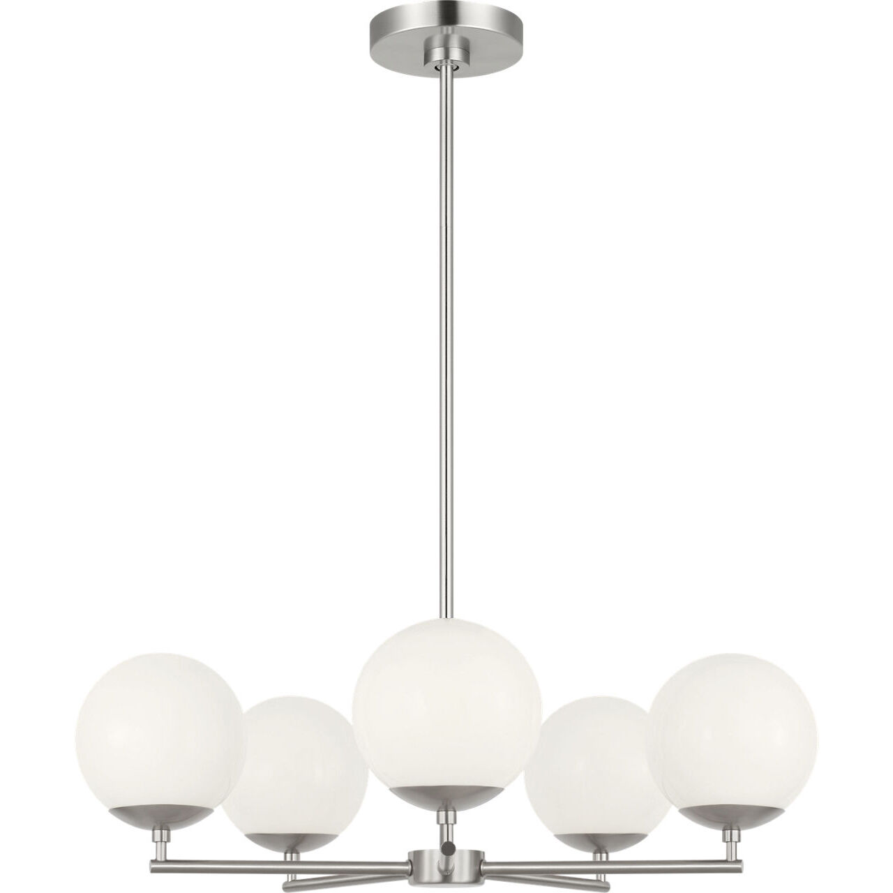 Nube 5 Light 26 inch Brushed Nickel Chandelier Ceiling Light in Incandescent