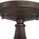 Patton 3 Light 13 inch Prairie Bronze Semi Flush Mount Ceiling Light