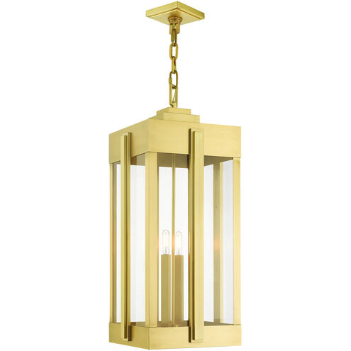 Lexington 4 Light 13 inch Natural Brass Outdoor Pendant Lantern
