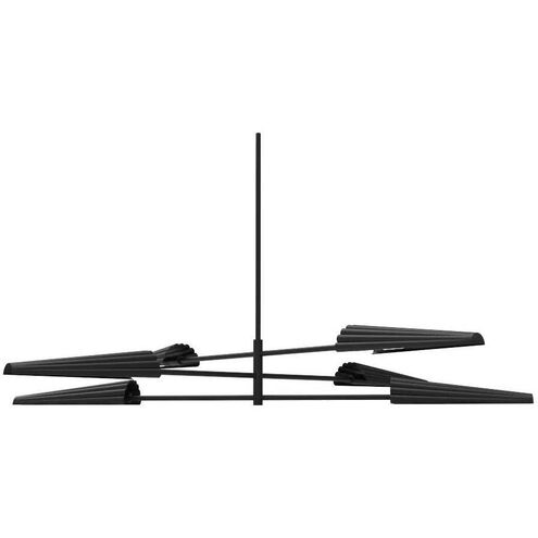 Cassie 6 Light 47.75 inch Matte Black Chandelier Ceiling Light
