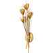 Hortensia 4 Light 8 inch Contemporary Gold Leaf and Contemporary Gold and Contemporary Silver Leaf Wall Sconce Wall Light