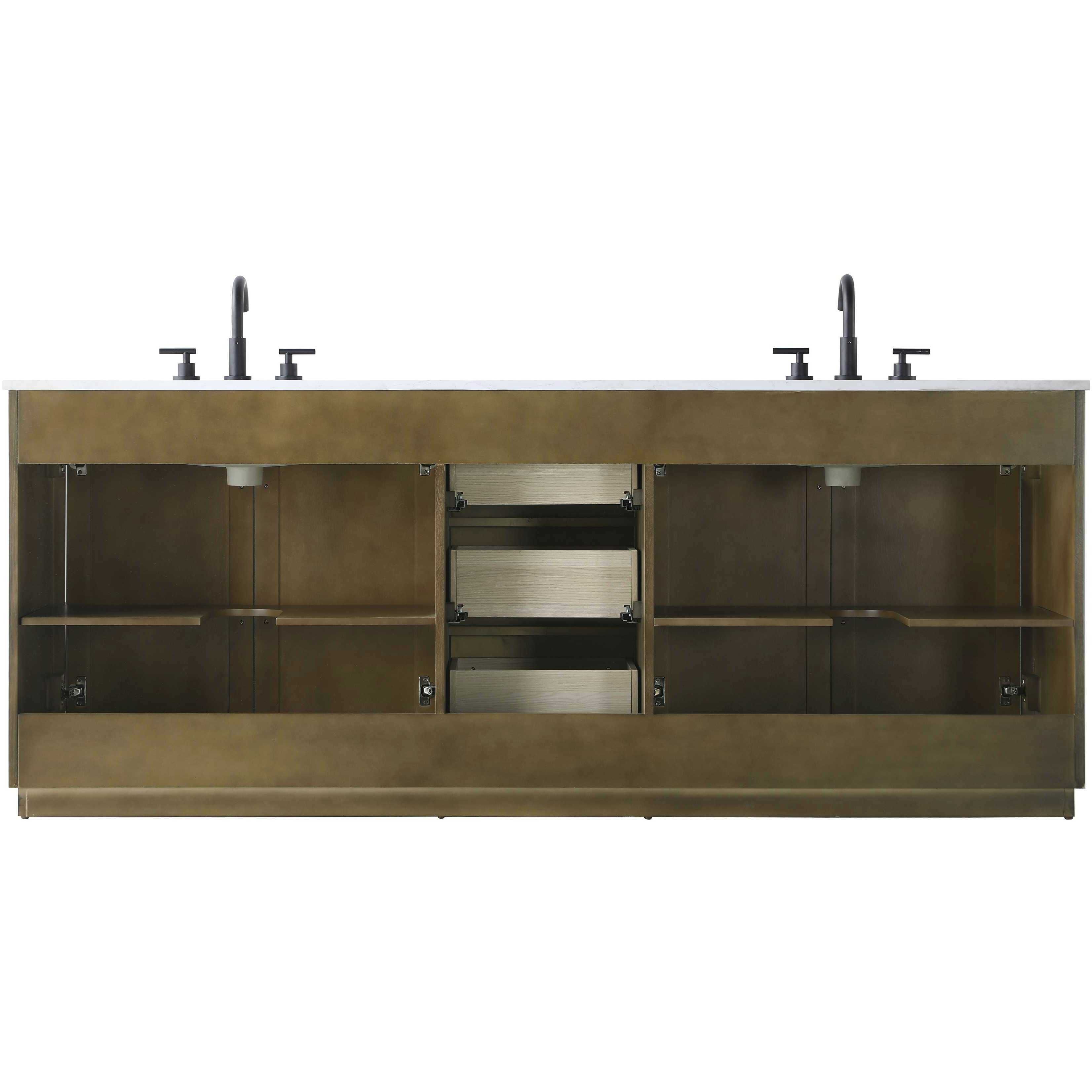 Chase 84 X 34 inch Hazel Oak Bathroom Vanity Cabinet