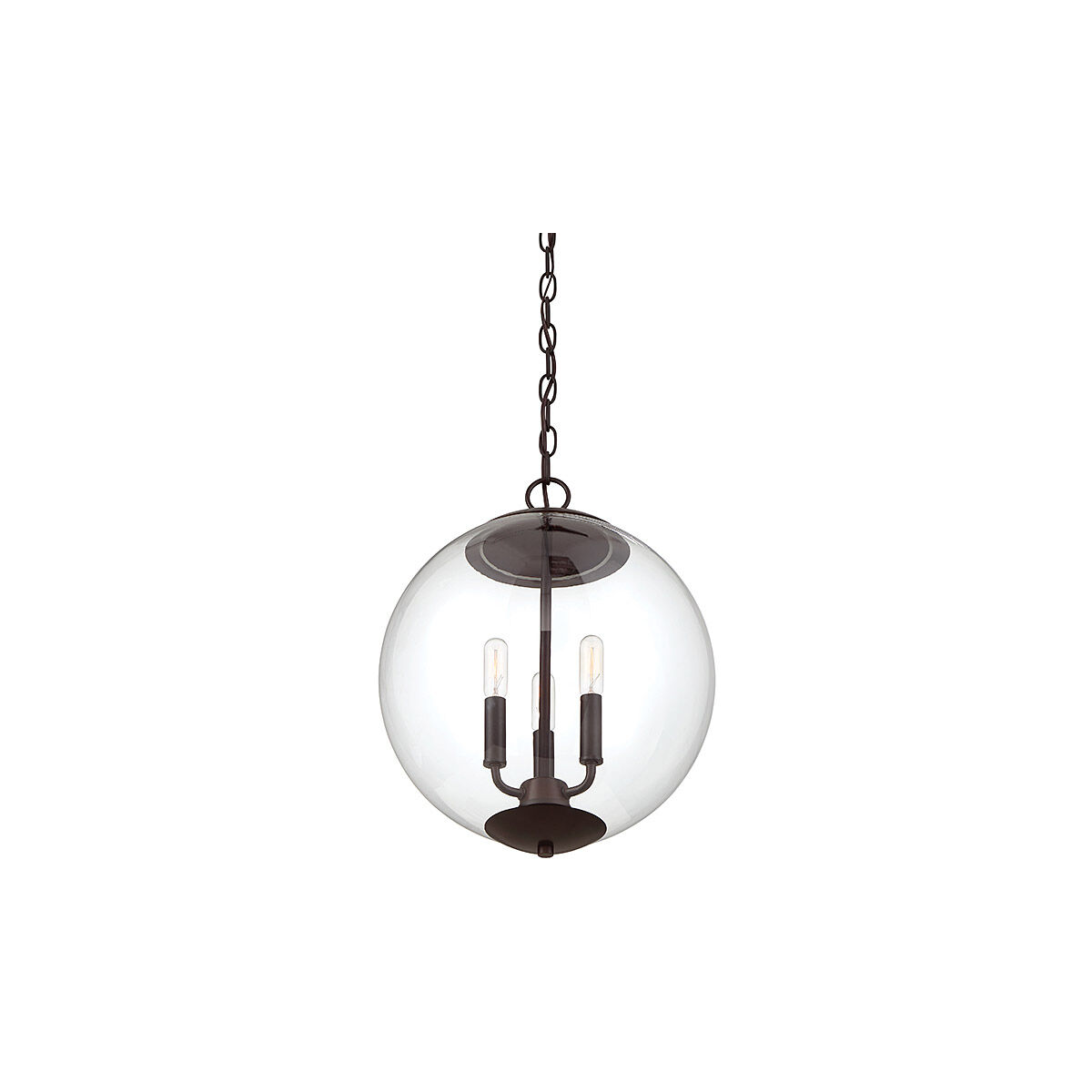 Modern 3 Light 13.75 inch Oil Rubbed Bronze Pendant Ceiling Light