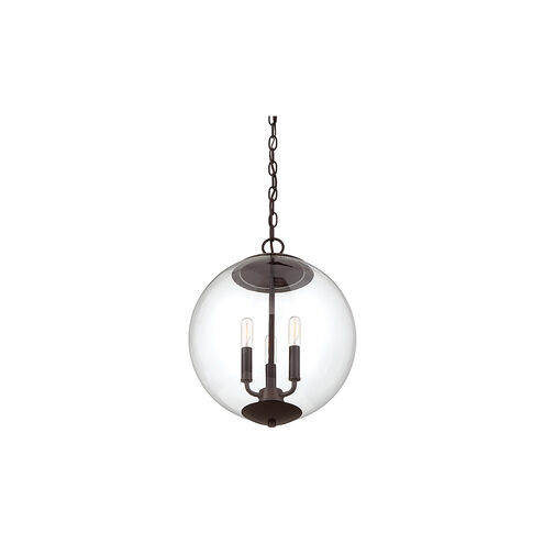 Modern 3 Light 13.75 inch Oil Rubbed Bronze Pendant Ceiling Light