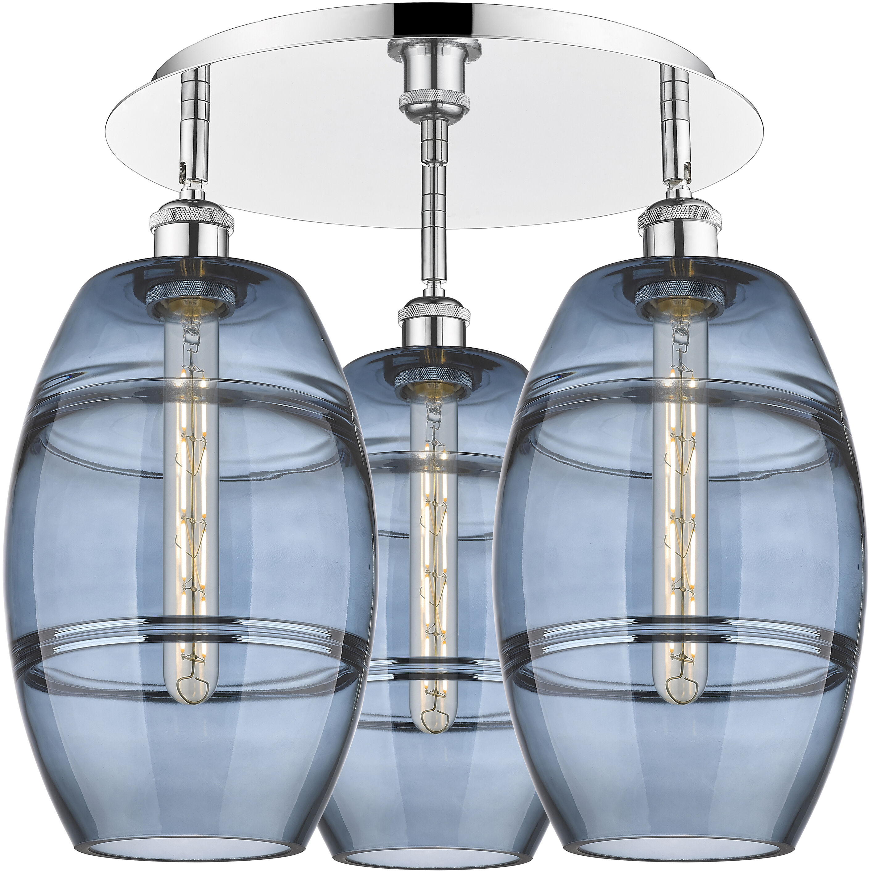 Ballston Vaz 3 Light 19.75 inch Polished Chrome Flush Mount Ceiling Light