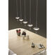 Light-Year LED 5.9 inch Chrome and Gray Chandelier Ceiling Light