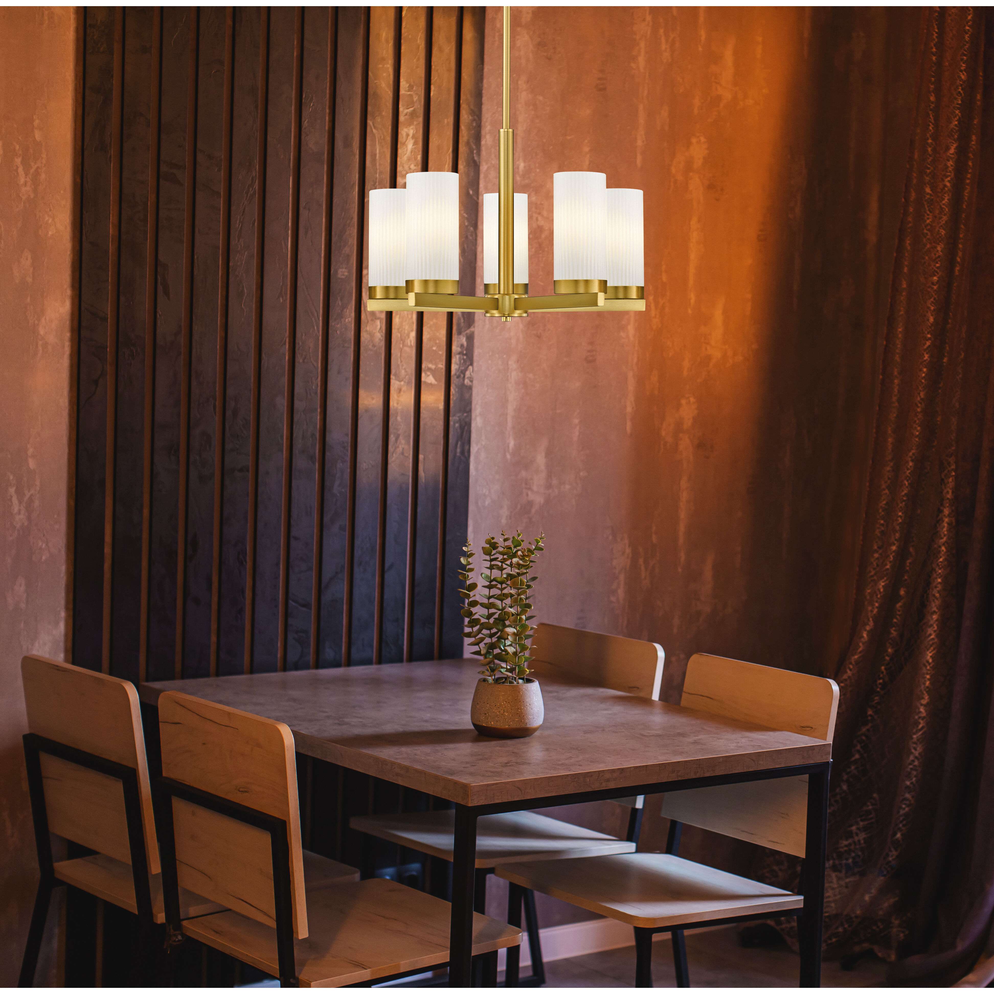 Danica 5 Light 19.5 inch Modern Gold Chandelier Ceiling Light