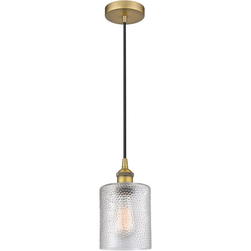 Edison Cobbleskill 1 Light 5 inch Brushed Brass Mini Pendant Ceiling Light