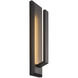 Zurich 21 inch Matte Black Outdoor Wall Sconce in 3.5" D x 4.5" W x 21" H, EVOLV