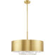 Madison 6 Light 24 inch Satin Brass Pendant Chandelier Ceiling Light