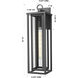 Ashland 1 Light 23 inch Matte Black Outdoor Sconce in Clear Glass