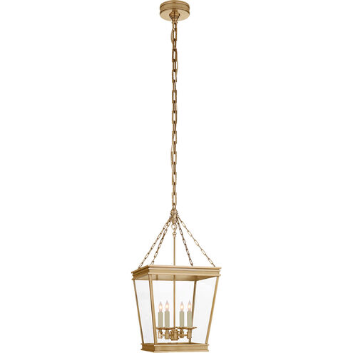 Chapman & Myers Launceton 4 Light 12.5 inch Antique-Burnished Brass Linear Lantern Pendant Ceiling Light, Small