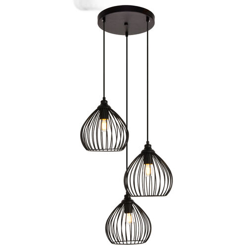 Sayer 3 Light 16 inch Black Pendant Ceiling Light