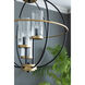 Carlos 3 Light 19.8 inch Black/Gold/Clear Chandelier Ceiling Light