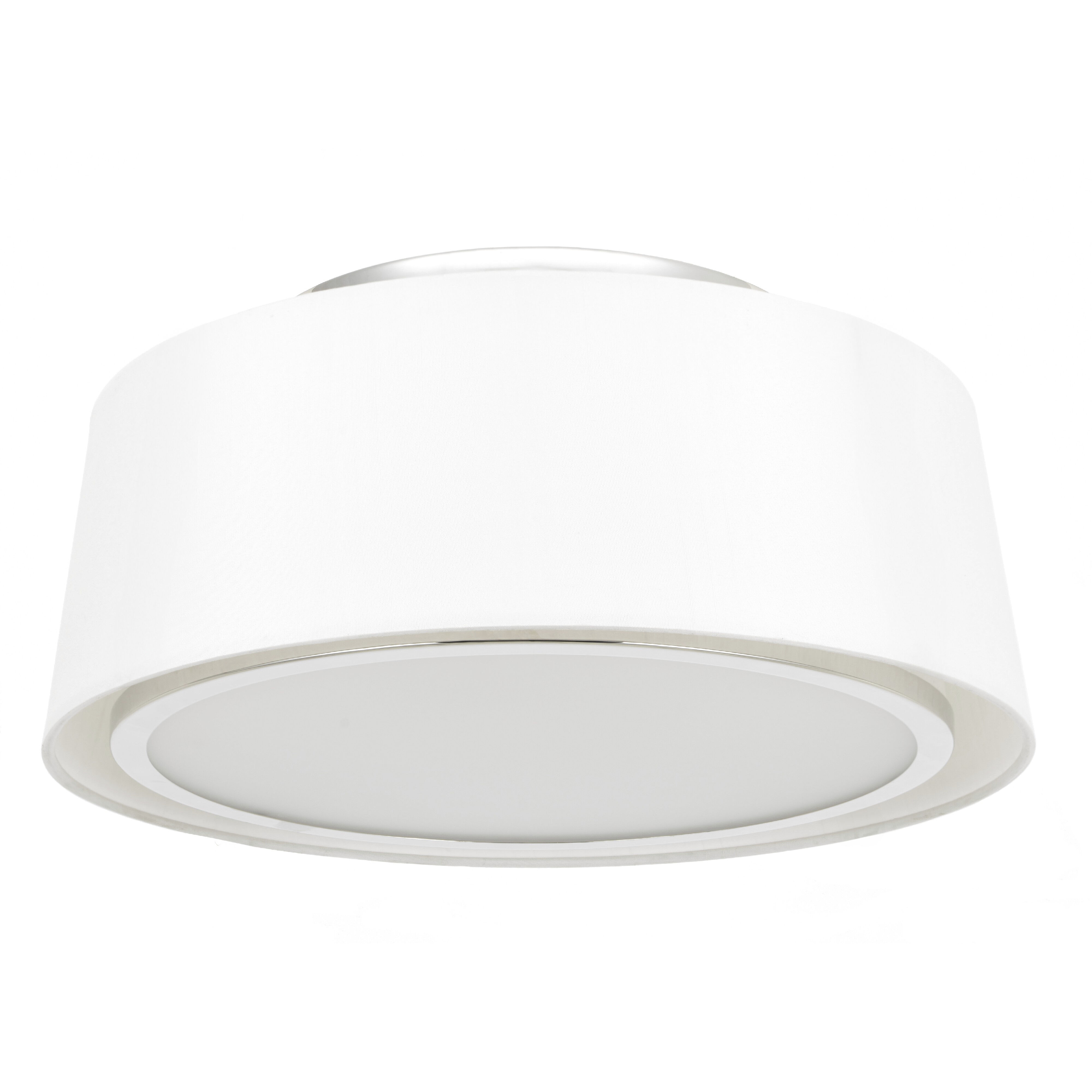 Stevens 3 Light 18 inch Polished Nickel Semi Flush Ceiling Light