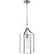 Vertex 1 Light 12 inch Brushed Nickel Foyer Light Ceiling Light