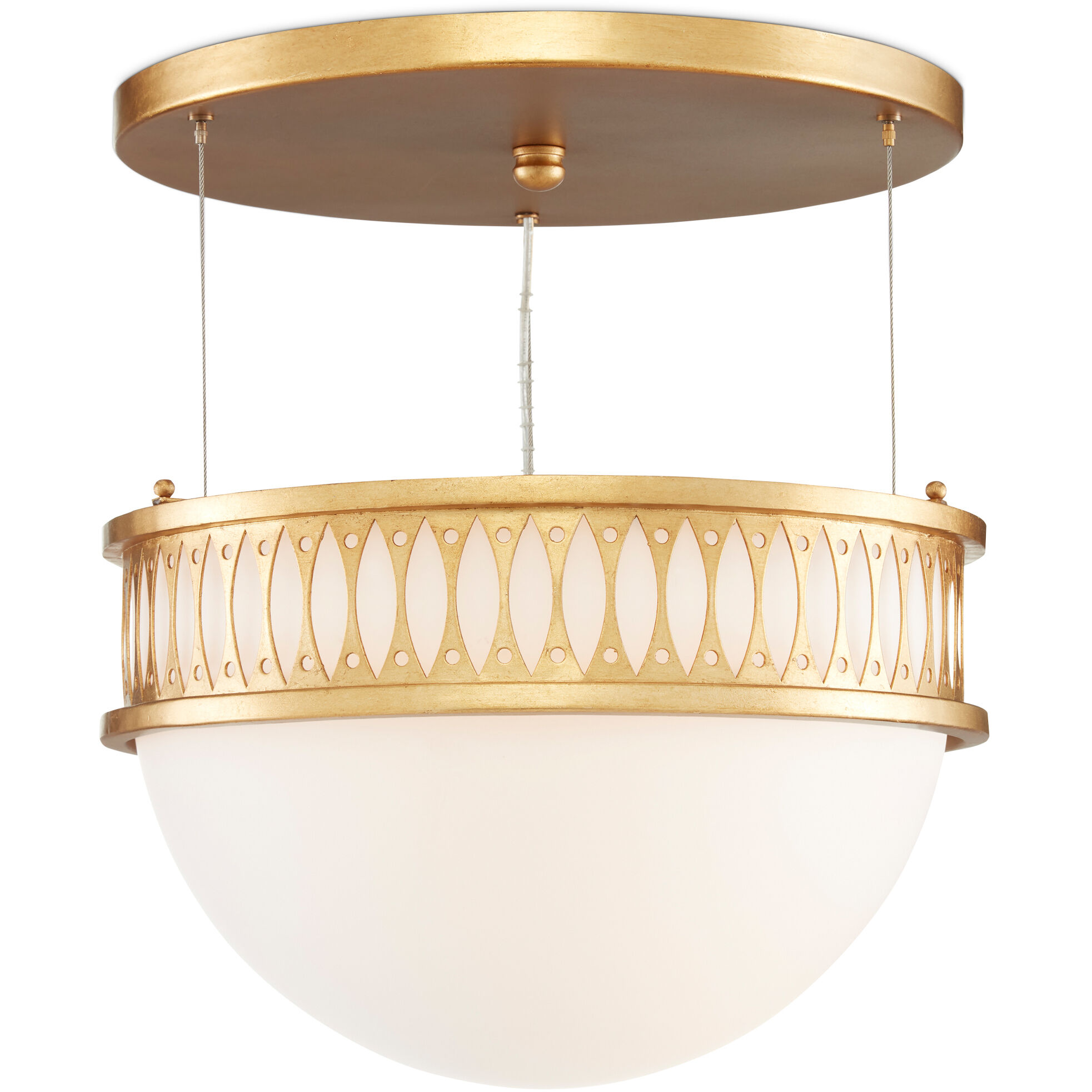 Lola 1 Light 16.25 inch Contemporary Gold Leaf/Painted Contemporary Gold Pendant Ceiling Light