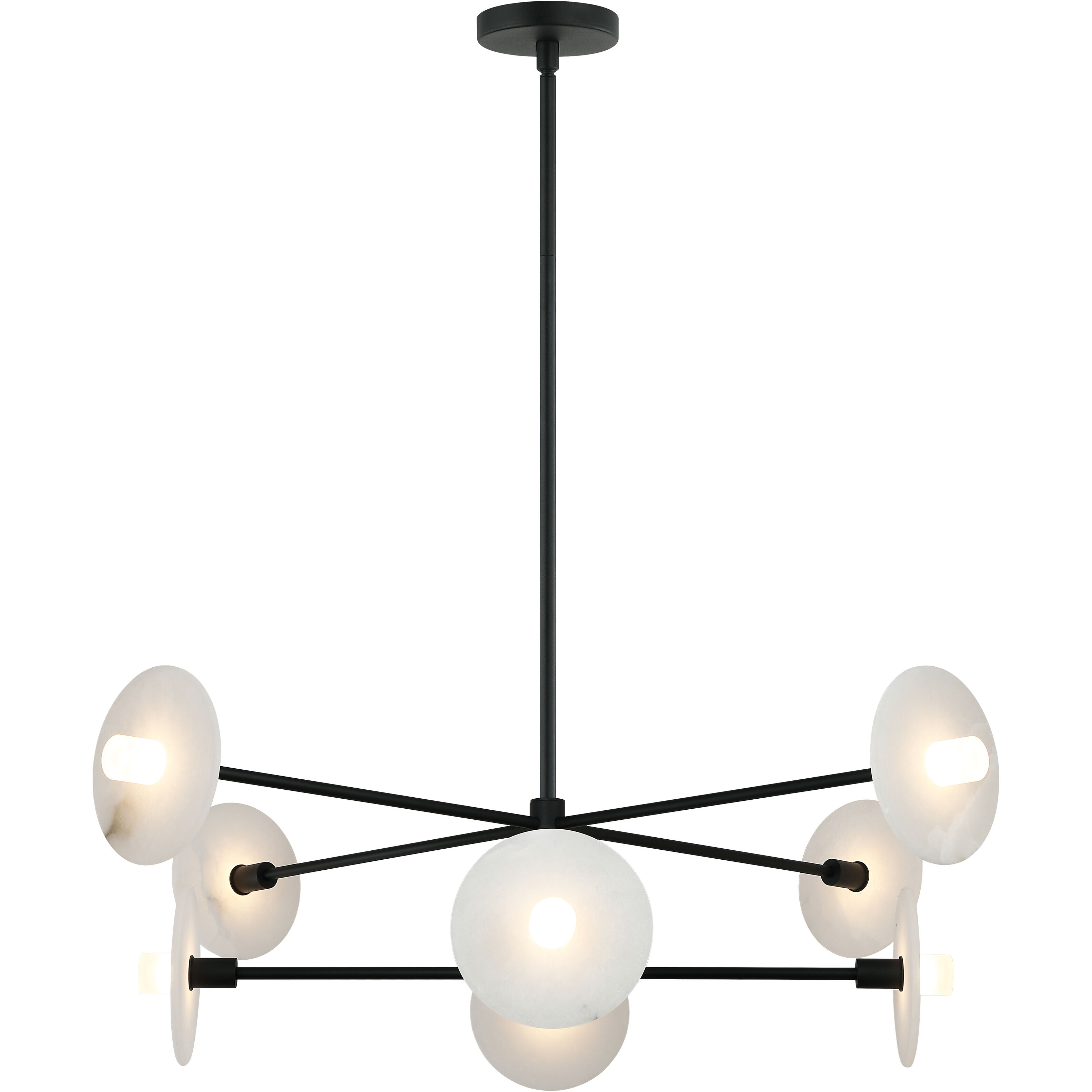 Monument 8 Light 42 inch Matte Black Pendant Ceiling Light