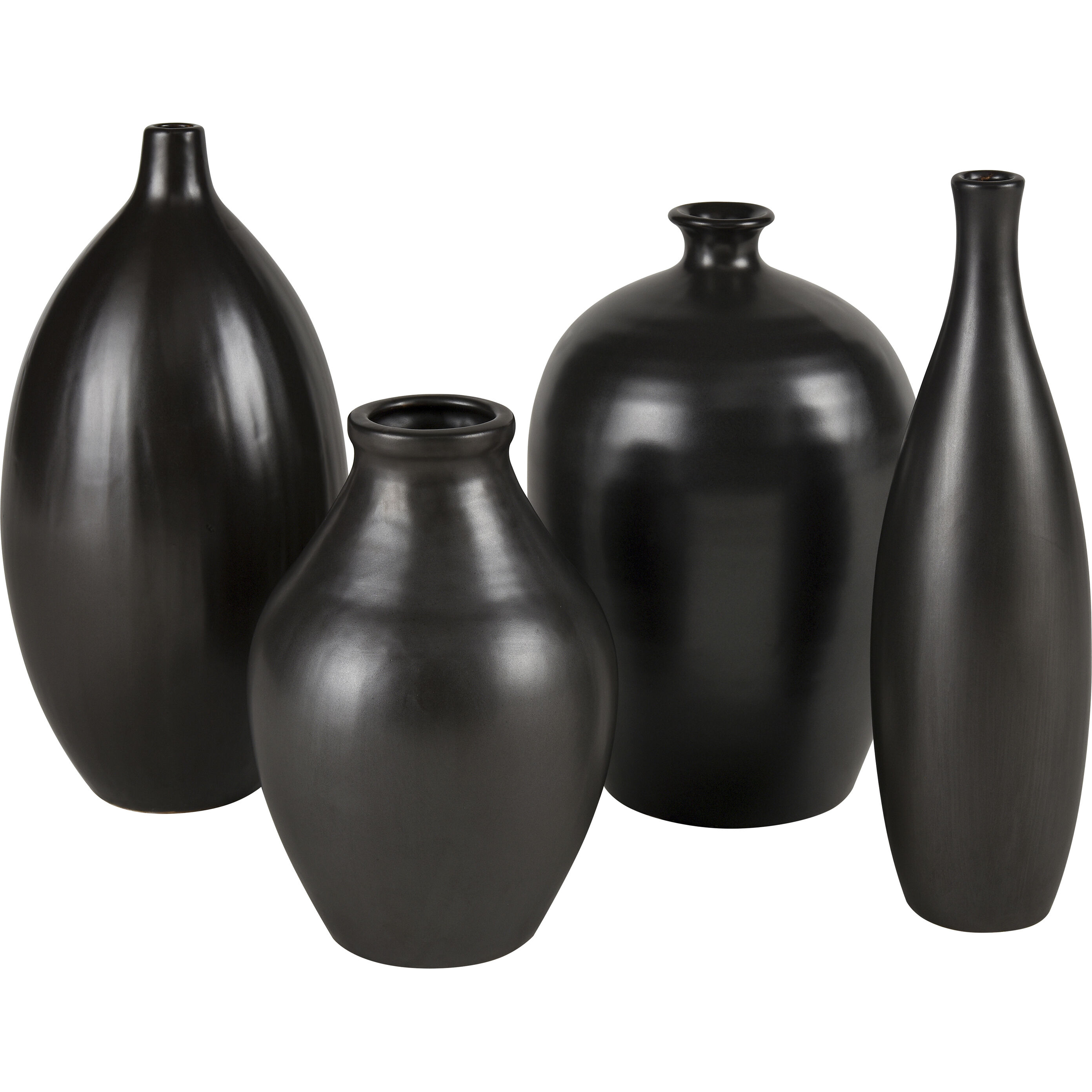 Faye 14 X 7 inch Vase in Black