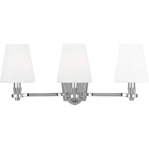 AH by Alexa Hampton Paisley 3 Light 23.38 inch Polished Nickel Vanity Light Wall Light
