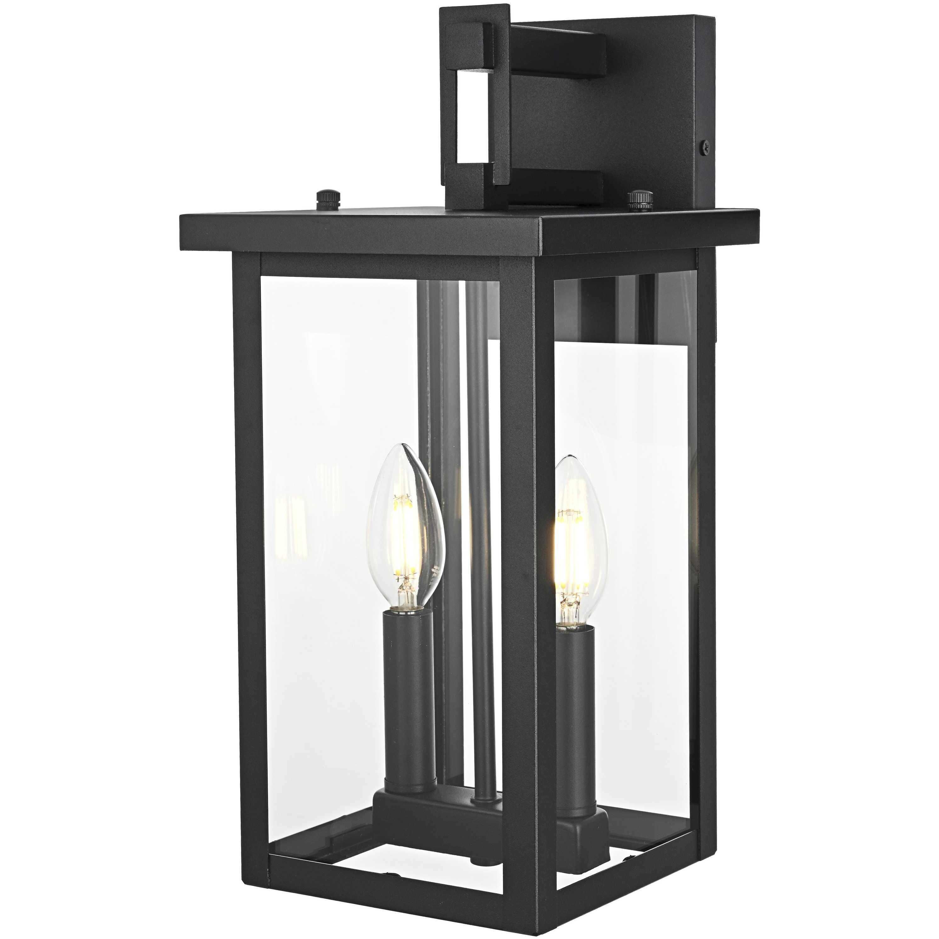 Venango 2 Light 15 inch Black Outdoor Wall Sconce