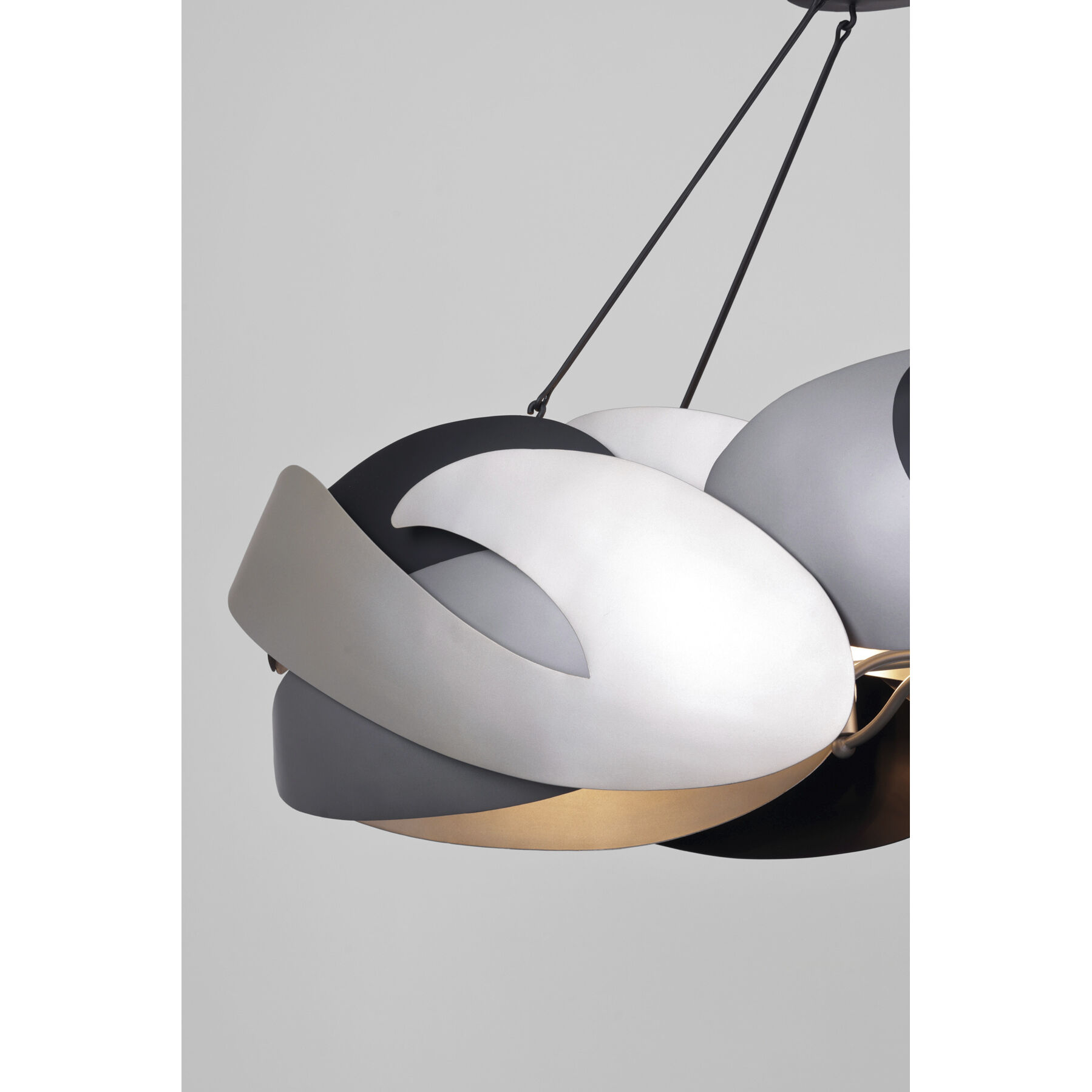 Metalo Misto 6 Light 48 inch Brass / Cola Grey / Matte Black Island Light Ceiling Light