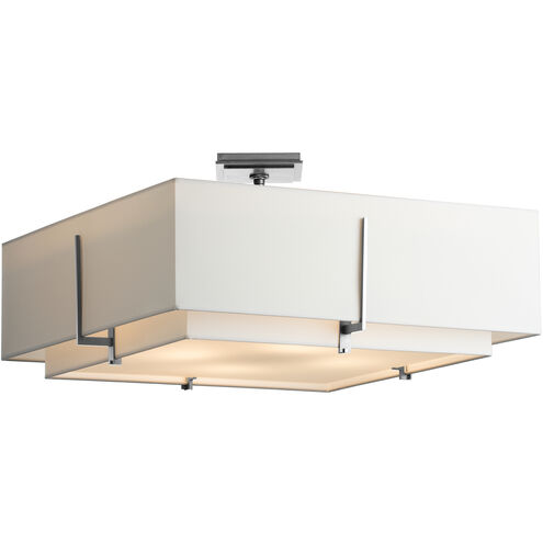 Exos 4 Light 24.6 inch Sterling Semi-Flush Ceiling Light in Natural Anna, Large