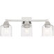 Aragon 3 Light 23 inch Polished Chrome Bath Vanity Wall Light