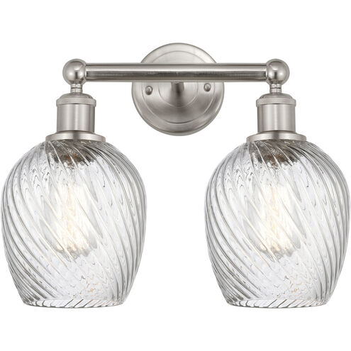 Edison Salina 2 Light 14 inch Brushed Satin Nickel Bath Vanity Light Wall Light