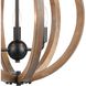 Barrow 3 Light 18 inch Matte Black with Birchwood Chandelier Ceiling Light