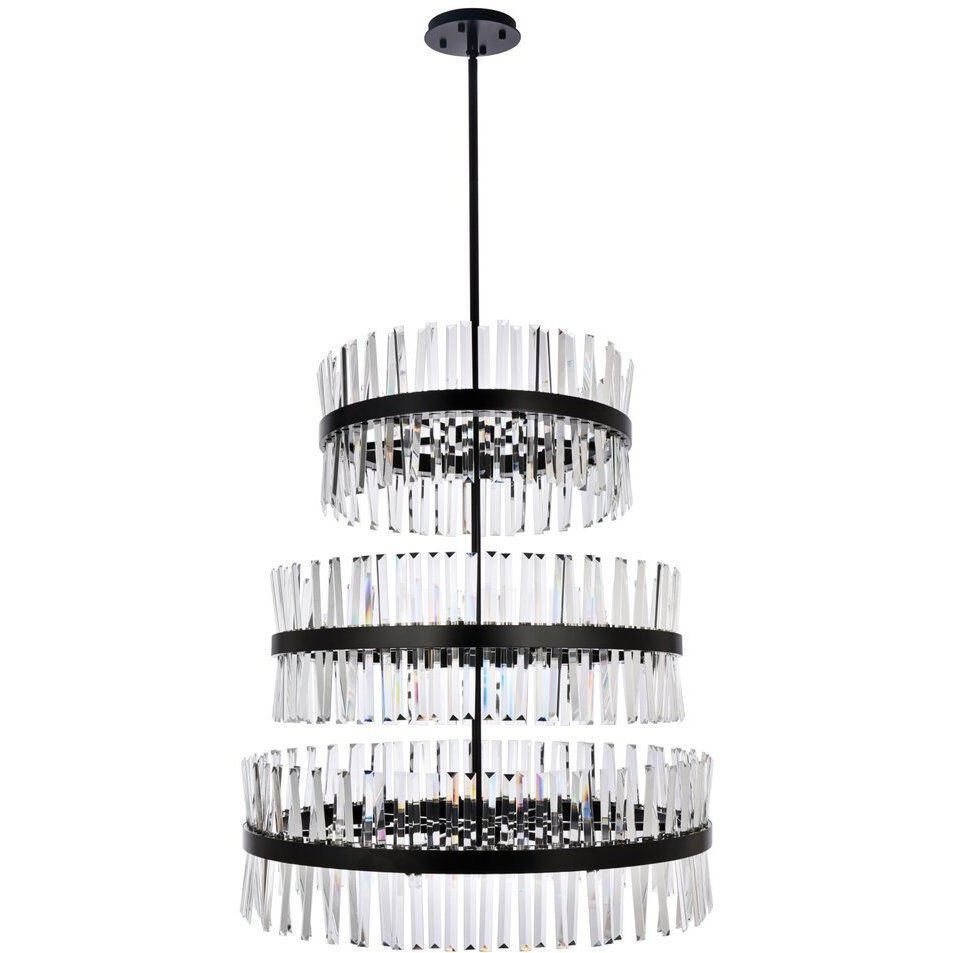 Serephina 46 Light 36 inch Black Chandelier Ceiling Light
