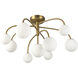 Alora Mood Fiona 9 Light 32.75 inch Brushed Gold Flush Mount Ceiling Light