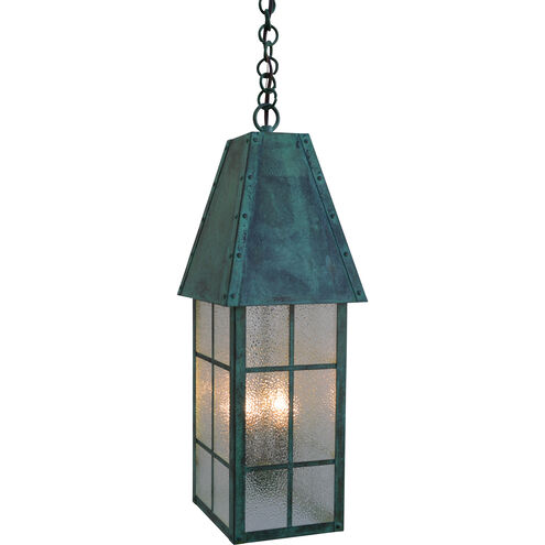 Hampton 2 Light 8 inch Mission Brown Pendant Ceiling Light in Gold White Iridescent