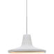 Modus LED Satin Nickel Cord Pendant Ceiling Light in White Concrete