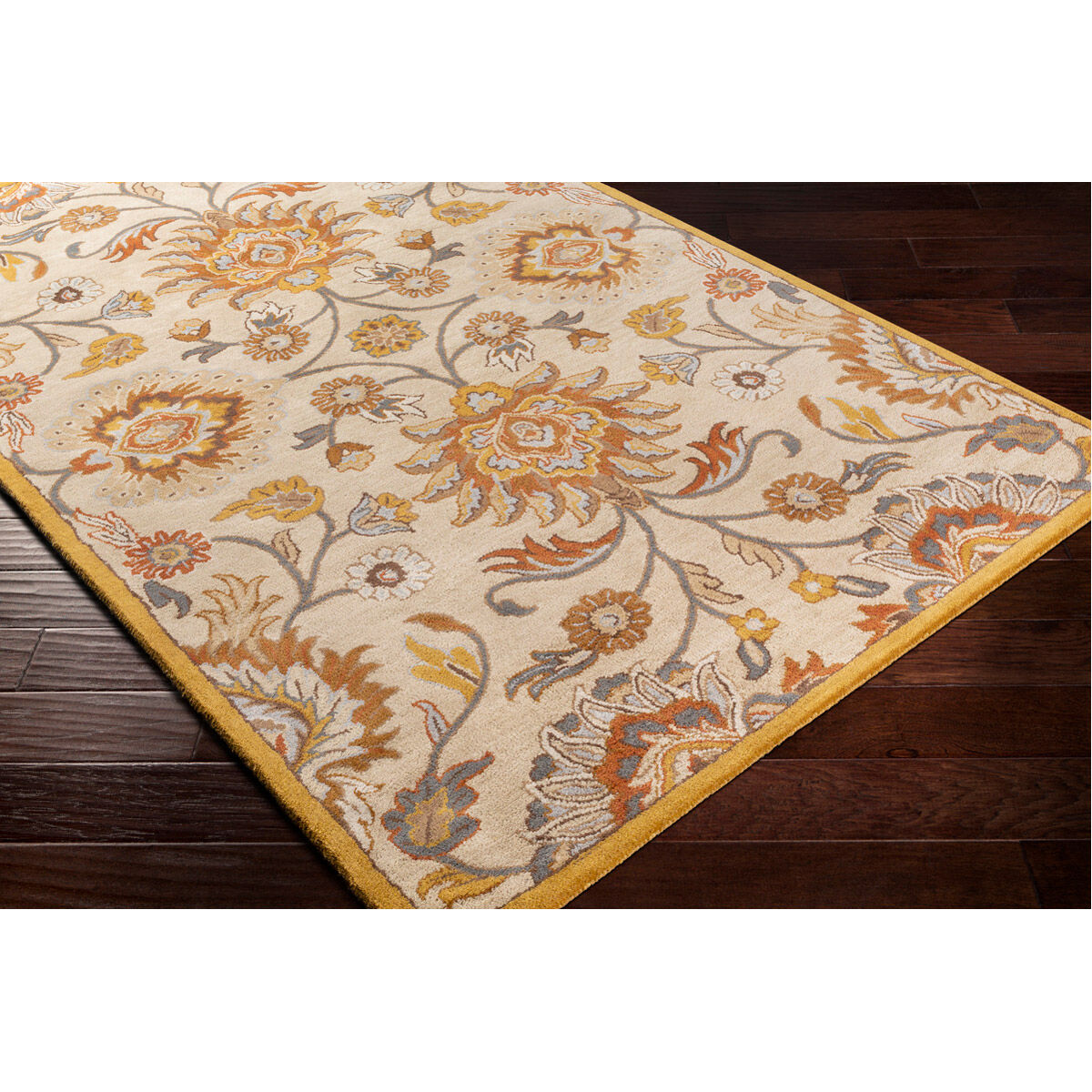Caesar 144 X 108 inch Khaki/Mustard/Charcoal/Burnt Orange/Light Gray Rugs, Rectangle