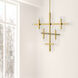 Francesca LED 35.5 inch Aged Brass Chandelier Ceiling Light