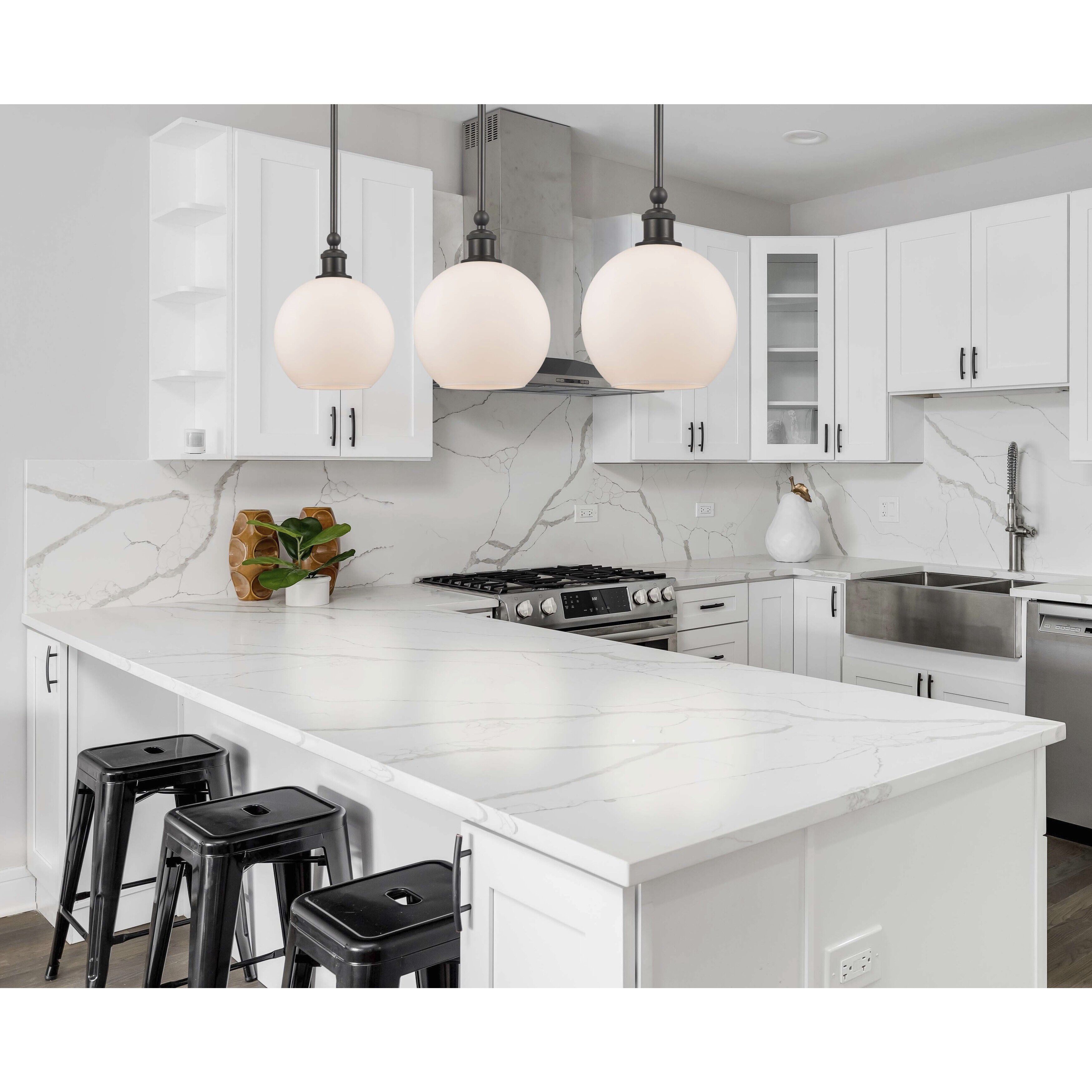 Ballston Concord LED 8 inch Matte Black Mini Pendant Ceiling Light in Matte White