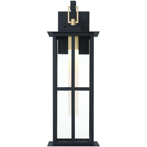 Greyson 1 Light 22 inch Brass and Black Outdoor Wall Lantern