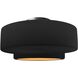 Radiance Collection - Tier LED 16.5 inch Carbon Matte Black and Champagne Gold and Brushed Nickel Semi-Flush Ceiling Light in Dedicated LED, Carbon Matte Black/Champagne Gold, 16.5W x 8H, Form+Finish+Function