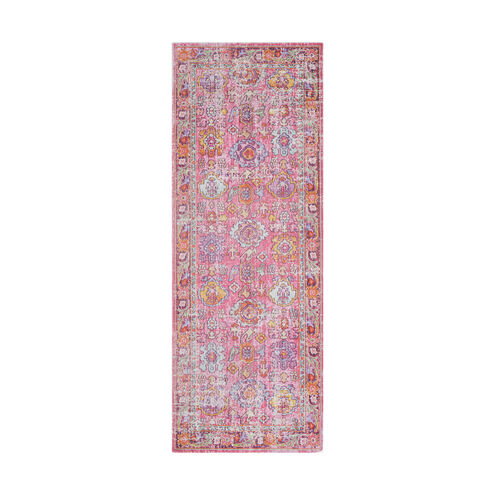 Antioch 69 X 47 inch Bright Pink/Lavender/Saffron/Dark Purple/Lime Rugs, Rectangle