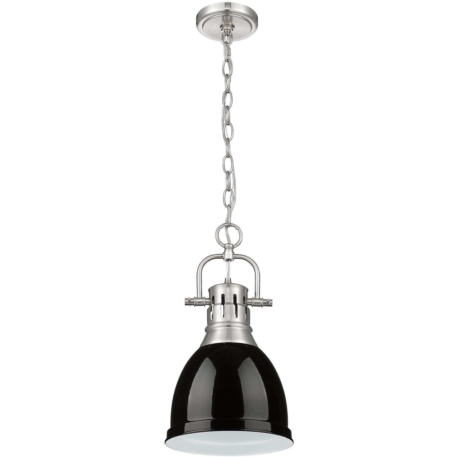 Yep Duncan 1 Light 8.88 inch Pewter Pendant Ceiling Light in Black, Small