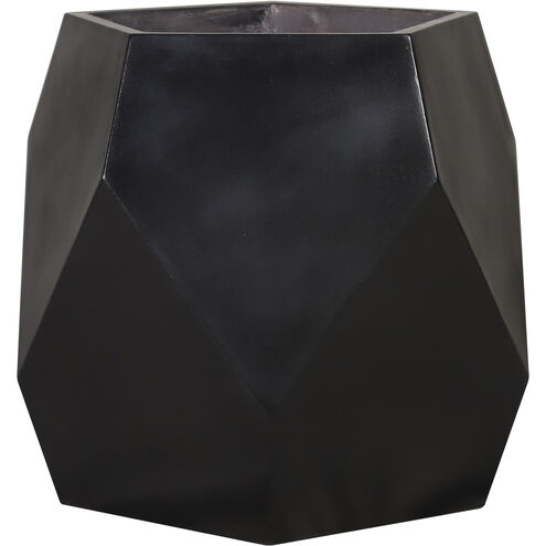 Polygon Black Outdoor Planter