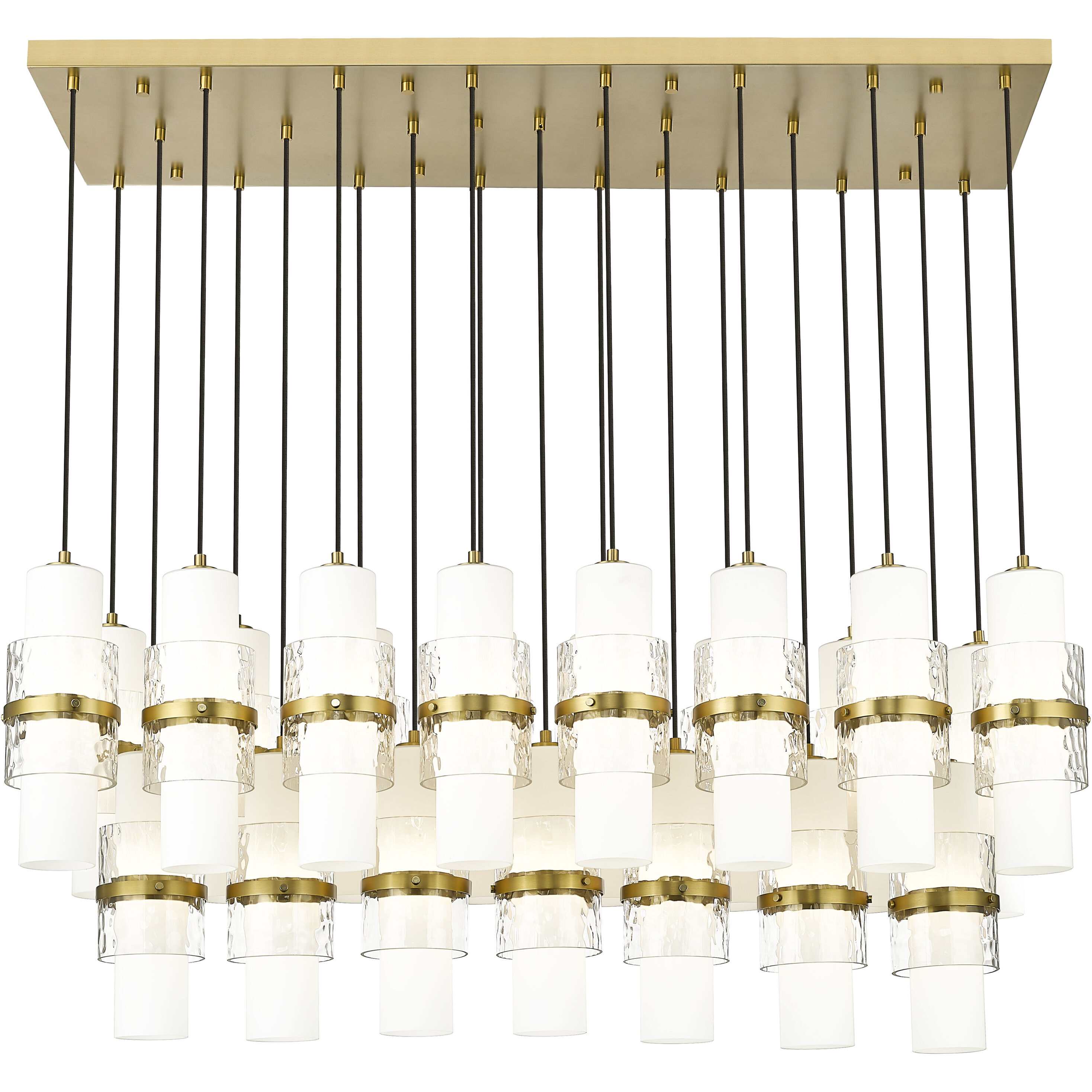 Cayden 23 Light 54 inch Modern Gold Linear Chandelier Ceiling Light