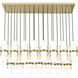 Cayden 23 Light 54 inch Modern Gold Linear Chandelier Ceiling Light