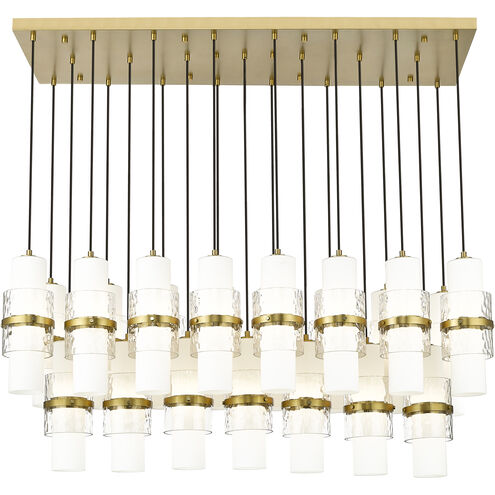 Cayden 23 Light 54 inch Modern Gold Linear Chandelier Ceiling Light