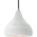 Radiance 1 Light 11.5 inch Gloss White and Matte Black Pendant Ceiling Light