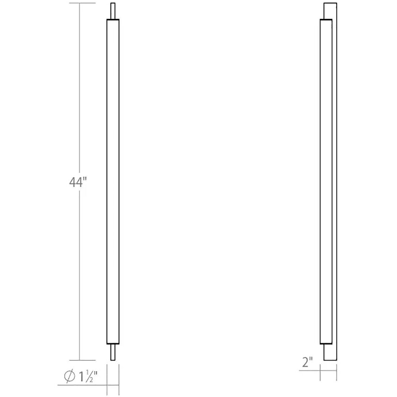 Keel LED 2 inch Bright Satin Aluminum Bath Bar Wall Light