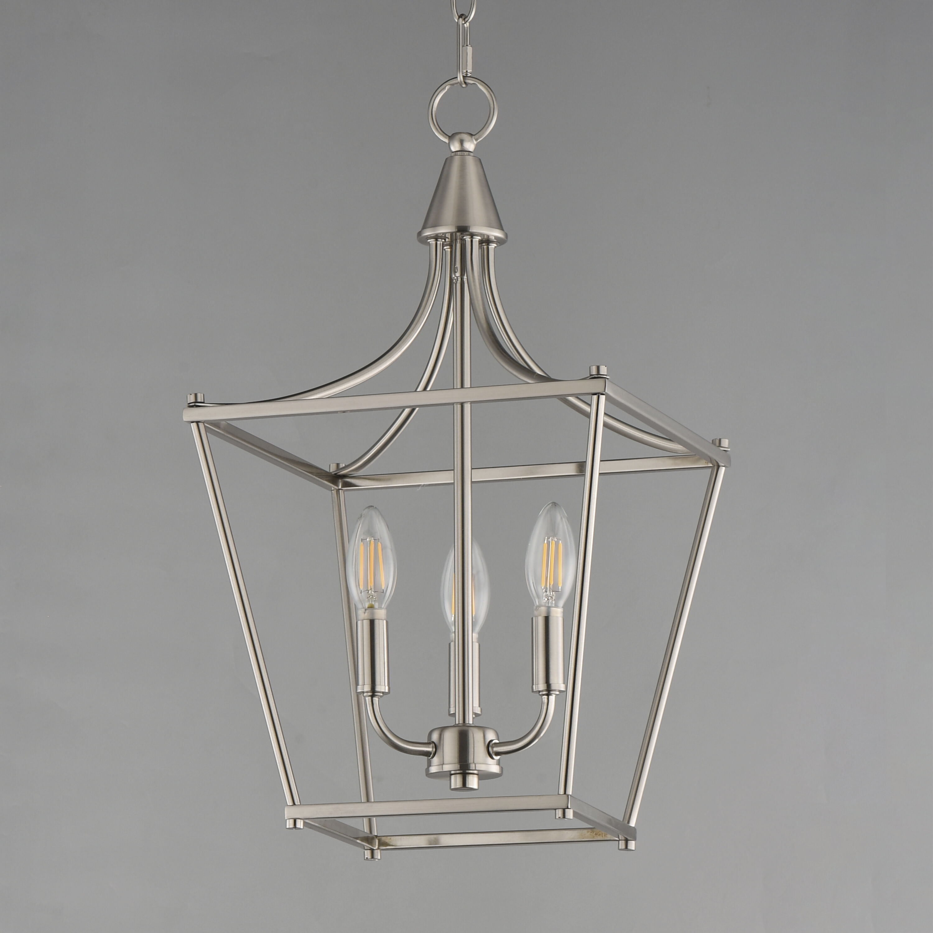 Clifton 3 Light 11.5 inch Satin Nickel Single Pendant Ceiling Light