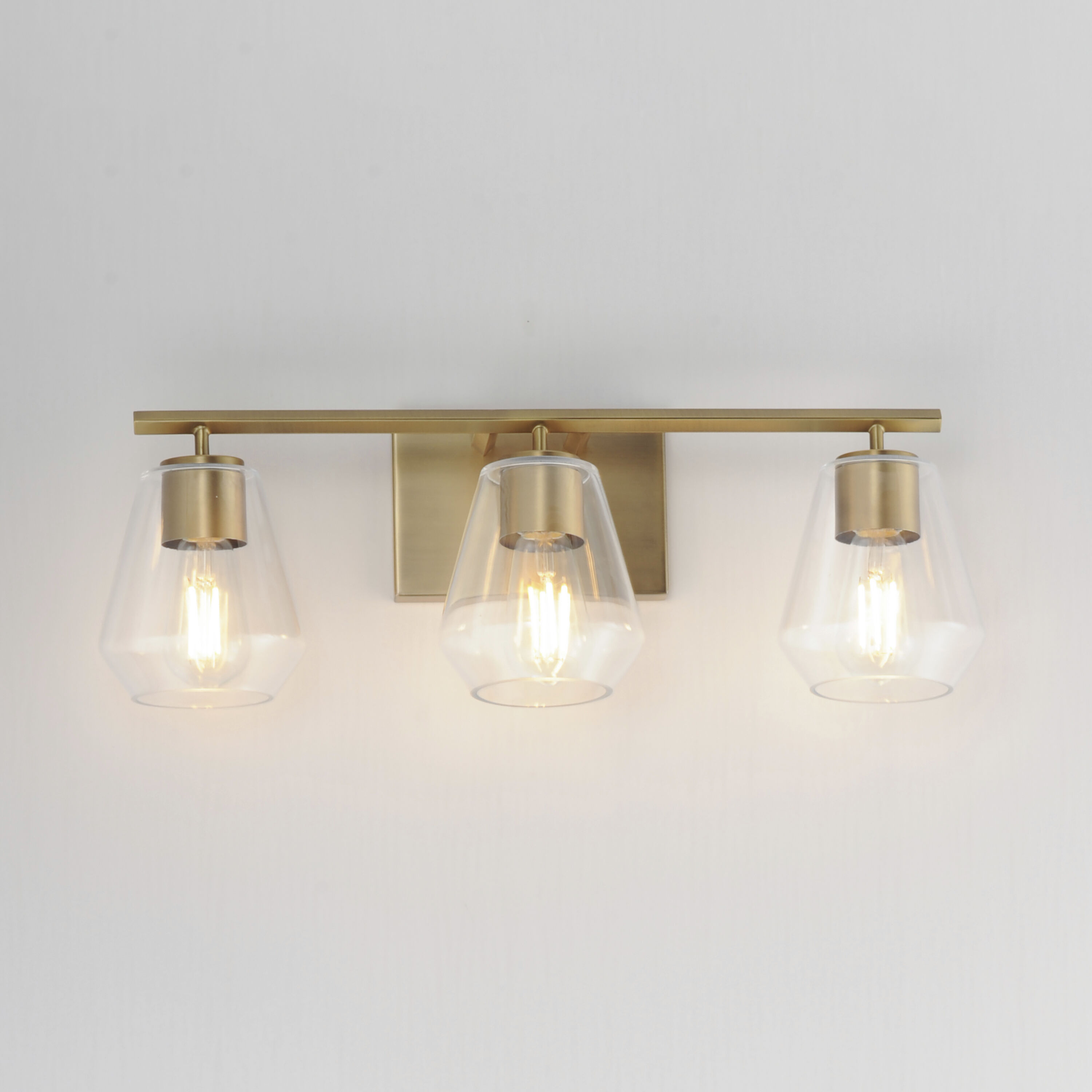 Geode 3 Light 22.5 inch Natural Aged Brass Bath Vanity Light Wall Light