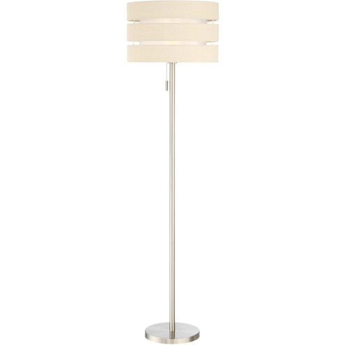 Falan 61 inch 100.00 watt Brushed Nickel Floor Lamp Portable Light